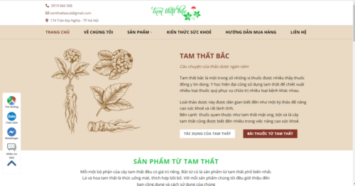 Theme tam thất bắc